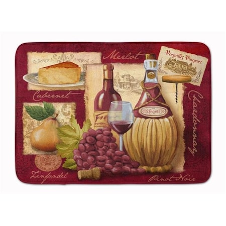 Carolines Treasures Carolines Treasures PTW2046RUG Wine & Cheese Machine Washable Memory Foam Mat PTW2046RUG